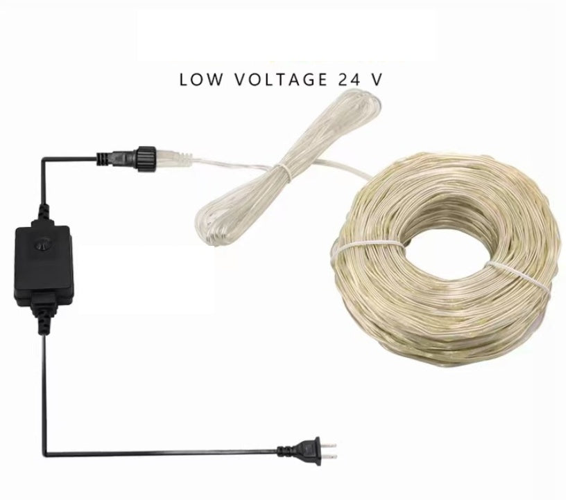 Weihnachts-LED-Leder-Draht-Lichtschlaufe Niedrigspannung 24V Lichtschlaufe Solar-Lichtschlaufe Heimdekoration