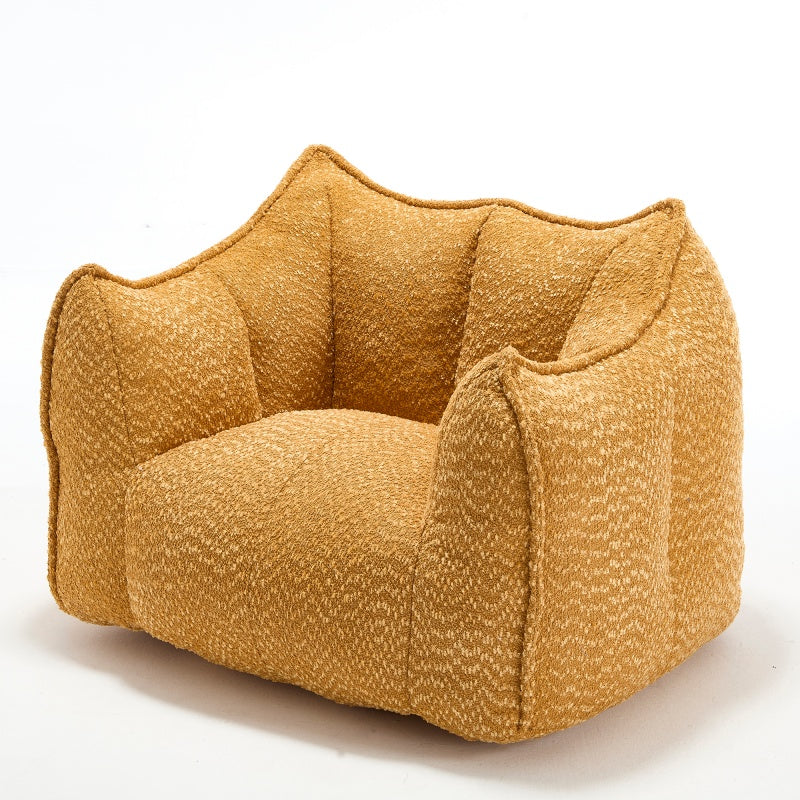 Komprimierter Plüsch-Sitzsack-Sofa-Couch – Mit Hochfestem Schaumstoff Gefüllt, Ultra-Weiches Bouclé-Loungestuhl für Eine oder Zwei Personen, Gemütliches Wohnzimmer-Sitzmöbel zum Lesen, Spielen & Entspannen, Platzsparende Vakuumverpackung