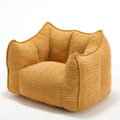 Komprimierter Plüsch-Sitzsack-Sofa-Couch – Mit Hochfestem Schaumstoff Gefüllt, Ultra-Weiches Bouclé-Loungestuhl für Eine oder Zwei Personen, Gemütliches Wohnzimmer-Sitzmöbel zum Lesen, Spielen & Entspannen, Platzsparende Vakuumverpackung