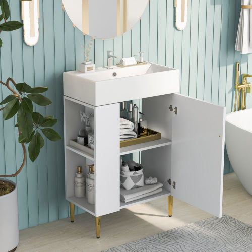 21,6-Zoll Weißes Badezimmer-Waschbecken, Nicht verfügbare Plattformen - SHEIN Corporation, Temu