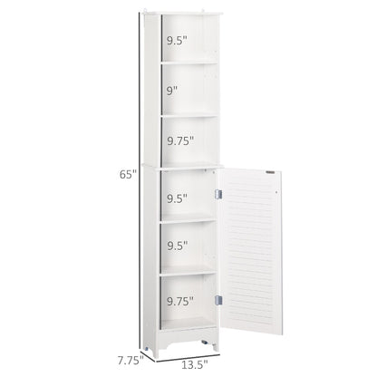 Hohes Badezimmerschrank/Freistehender Turm mit 3-stufigem offenem verstellbarem Regal und Schrank