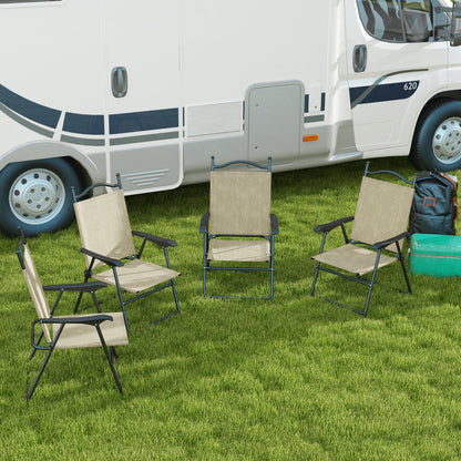 4-teiliges klappbares Garten-Camping-Stuhl-Set
