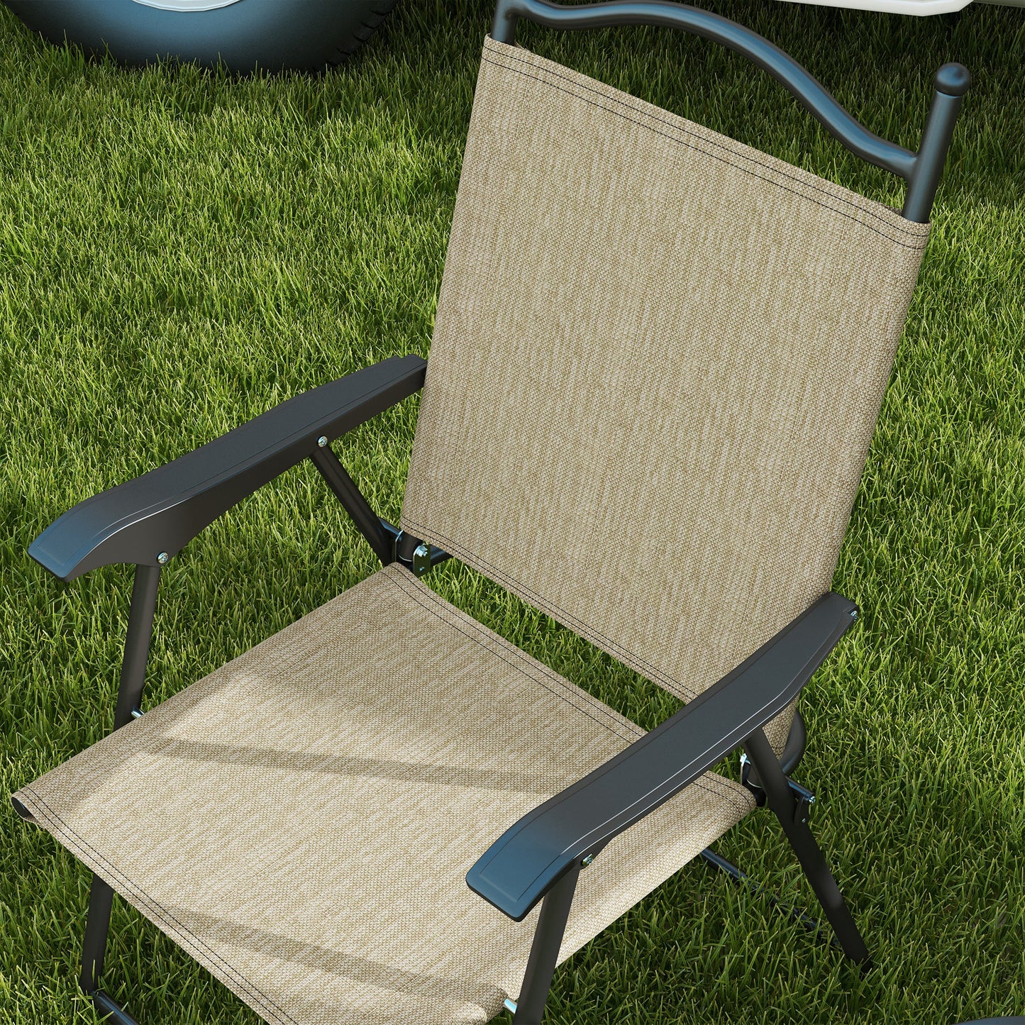 4-teiliges klappbares Garten-Camping-Stuhl-Set