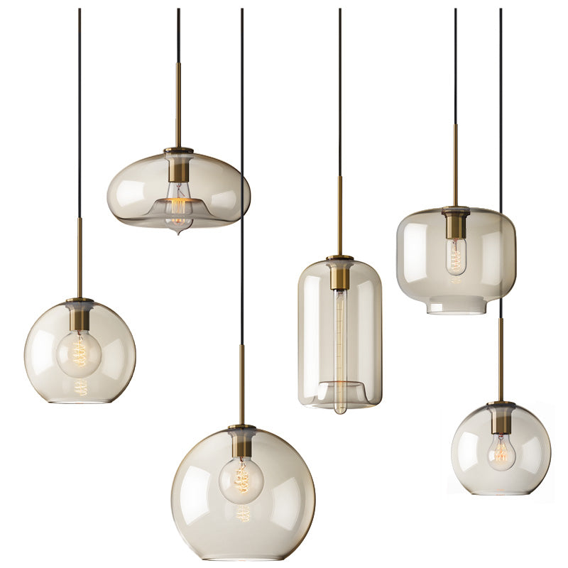 Creative Staircase Cafe Nordic Minimalist Glass Chandelier