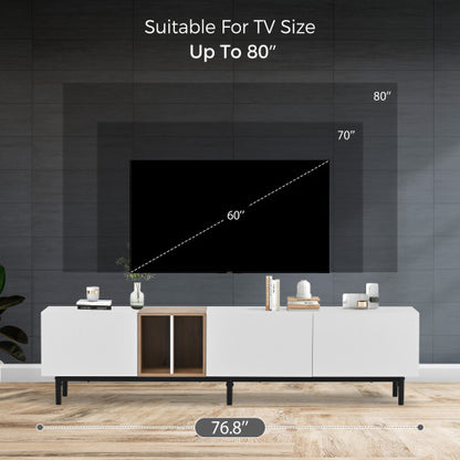 Modernes TV-Ständer geeignet für 80-Zoll-Fernseher mit 3 Türen