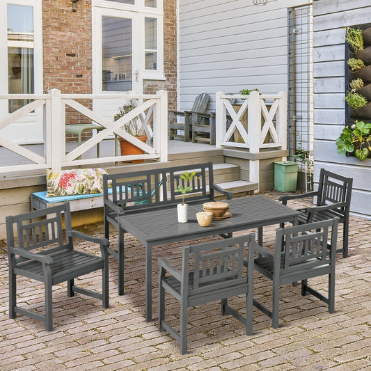 6-teiliges Terrassen-Esszimmer-Set