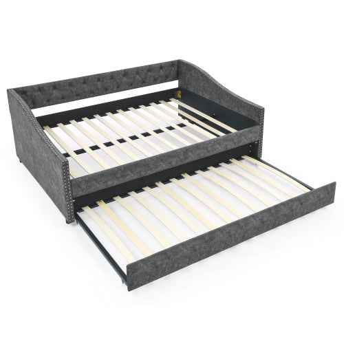 Grey Upholstered Sofa Bed
