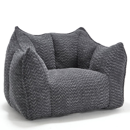 Komprimierter Plüsch-Sitzsack-Sofa-Couch – Mit Hochleistungs-Schaum gefüllt, ultra-weicher Bouclé-Liegestuhl für eine oder zwei Personen, gemütliche Sitzgelegenheit im Wohnzimmer zum Lesen, Spielen und Entspannen, platzsparend vakuumverpackt