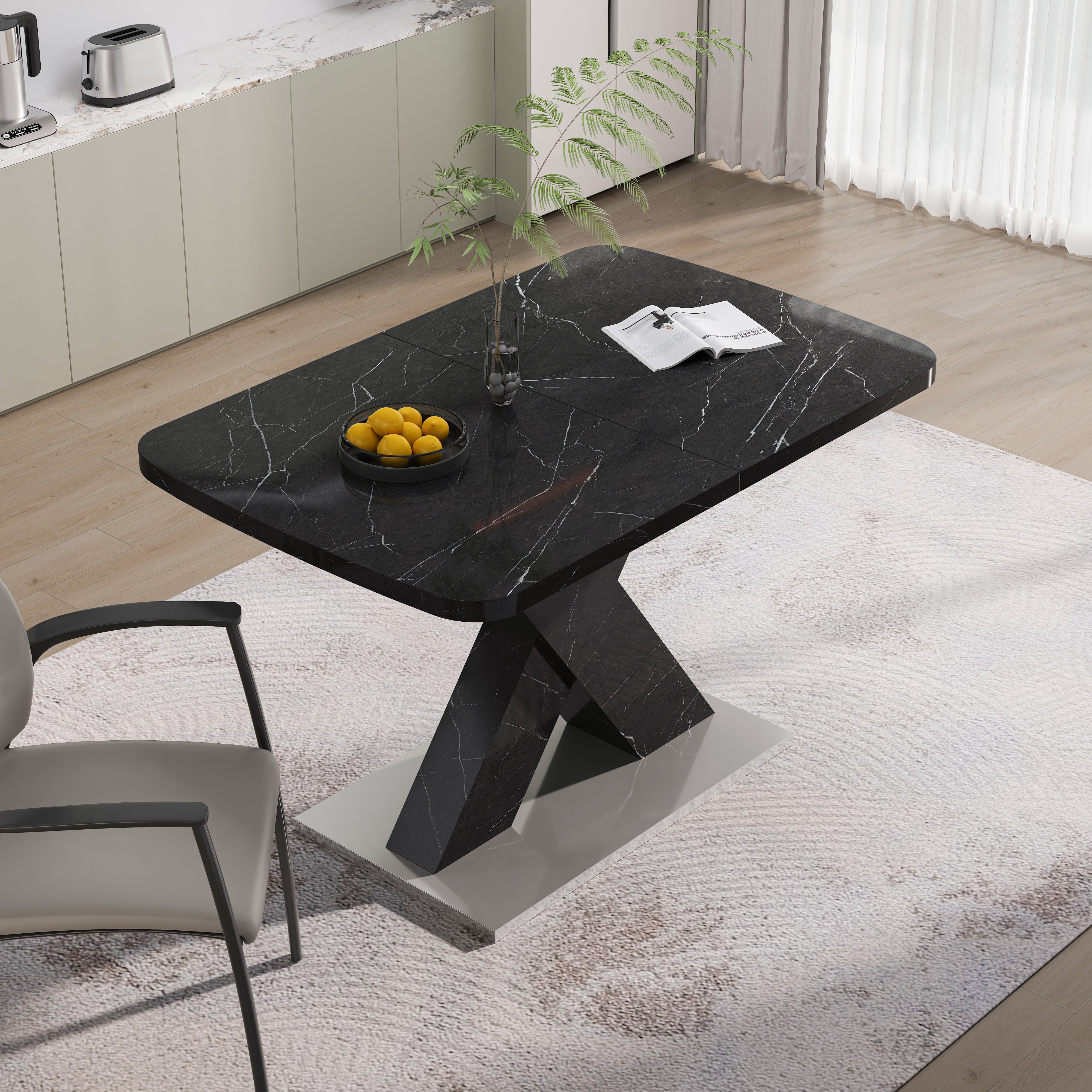 Black Marble Dining Table