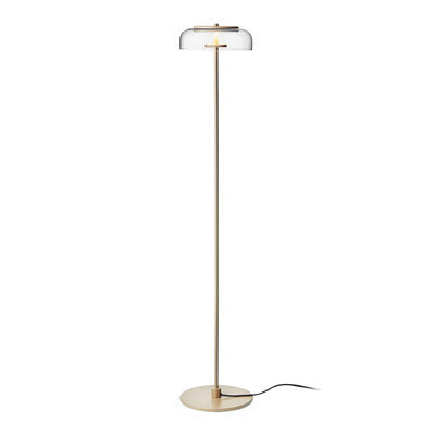 Glass Wrought Iron Floor Lamp