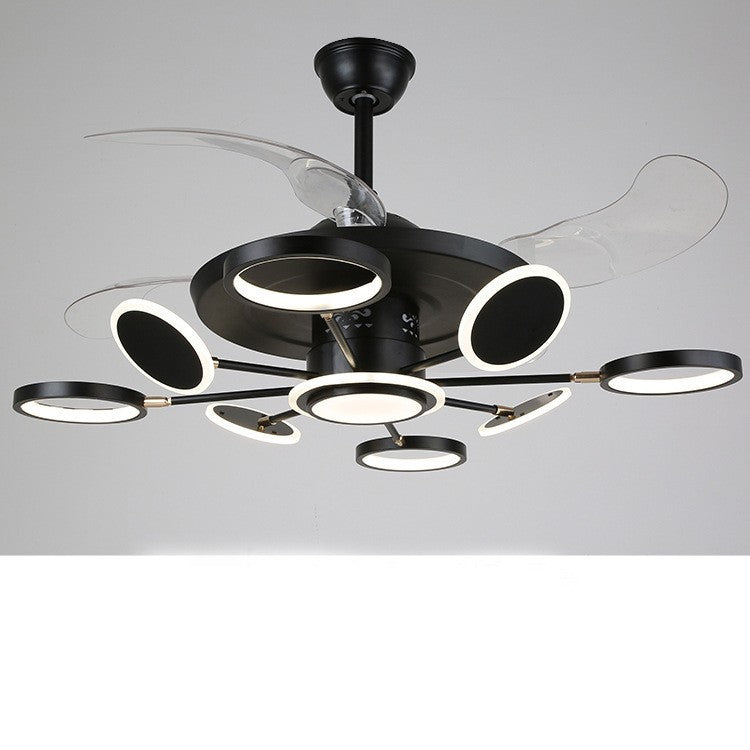 Nordische Deckenventilatoren mit LED-Licht und Fernbedienung für die Decke