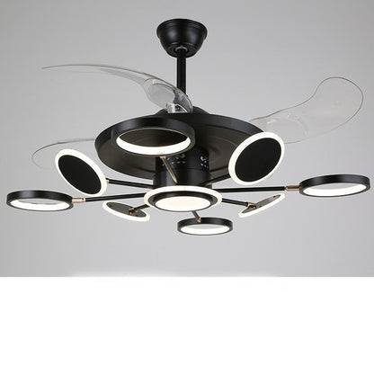 Nordische Deckenventilatoren mit LED-Licht und Fernbedienung für die Decke