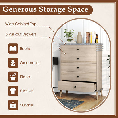 Farmhouse Chest Dresser Of Drawers Tall Storage Organizer