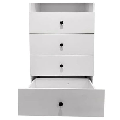 Livelylodge Modulares Kleiderschrank - Freistehender Weißer Schrank mit Geräumigen Stauraumregalen und Kleiderstangen 70,86"B x 16,04"T x 70,86"H