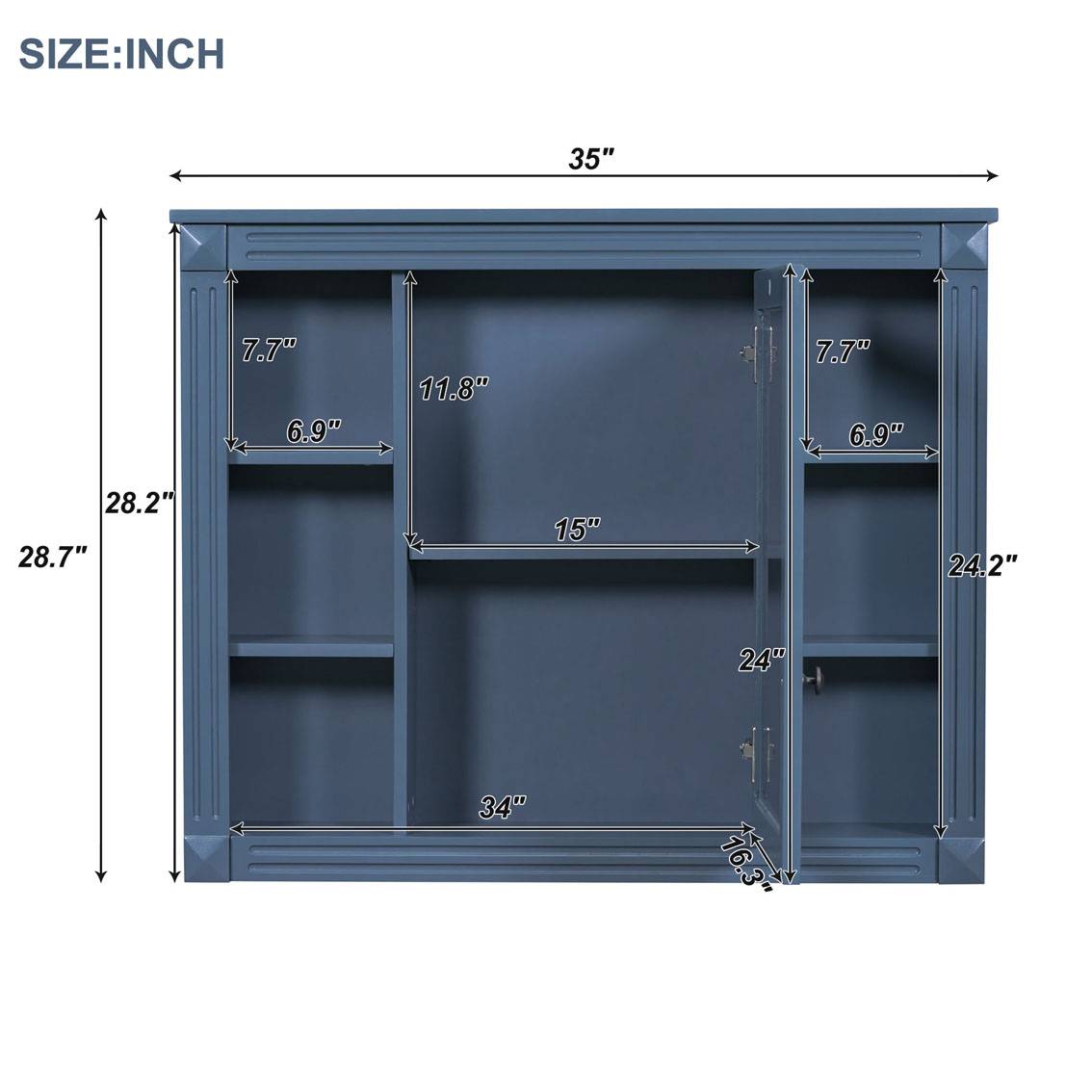 Wandmontierter Badezimmerschrank Moderner Wand Schrankschrank mit Spiegel Spiegelschrank