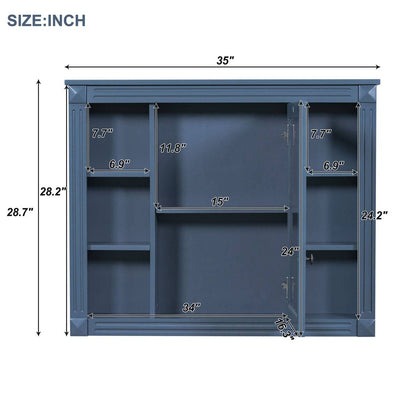 Wandmontierter Badezimmerschrank Moderner Wand Schrankschrank mit Spiegel Spiegelschrank