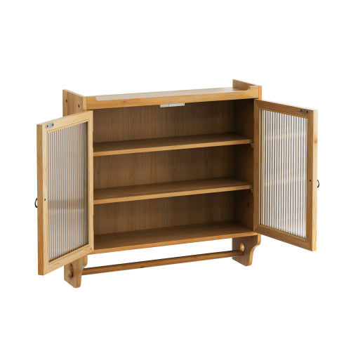 Glas-Tür Vintage Doppeltür Wand-Schrank für Badezimmer, Küche, Esszimmer, Holzfarbe Nicht verfügbar Plattformen- Temu