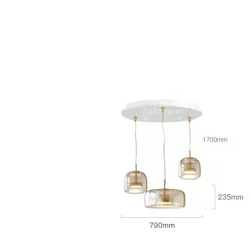 Einfaches Wohnzimmer-Schlafzimmer-Kopf-Glas-Lüster