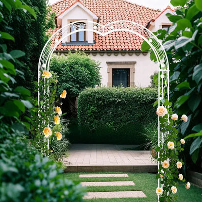 Metall-Gartenbogen Freie Montage mit 8 Stilen Gartenlaube Rankhilfe für Kletterpflanzen Rosenbogen