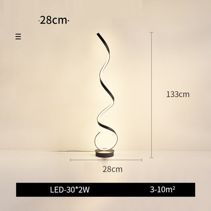 Wohnzimmer-Sofa Einfache Spirallinie Wellen Stehlampe