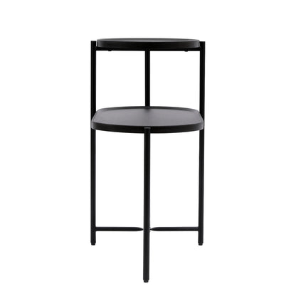 Runder Couchtisch mit Stauraumtablett 2-stufiges ovales Beistelltisch Holz kleiner Beistelltisch für das Wohnzimmer