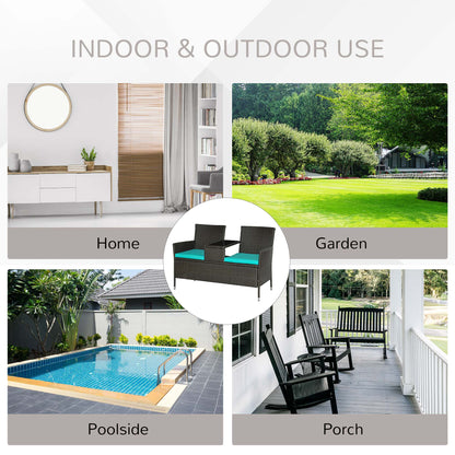 Outdoor-Patio-Loveseat-Gesprächsmöbel-Set
