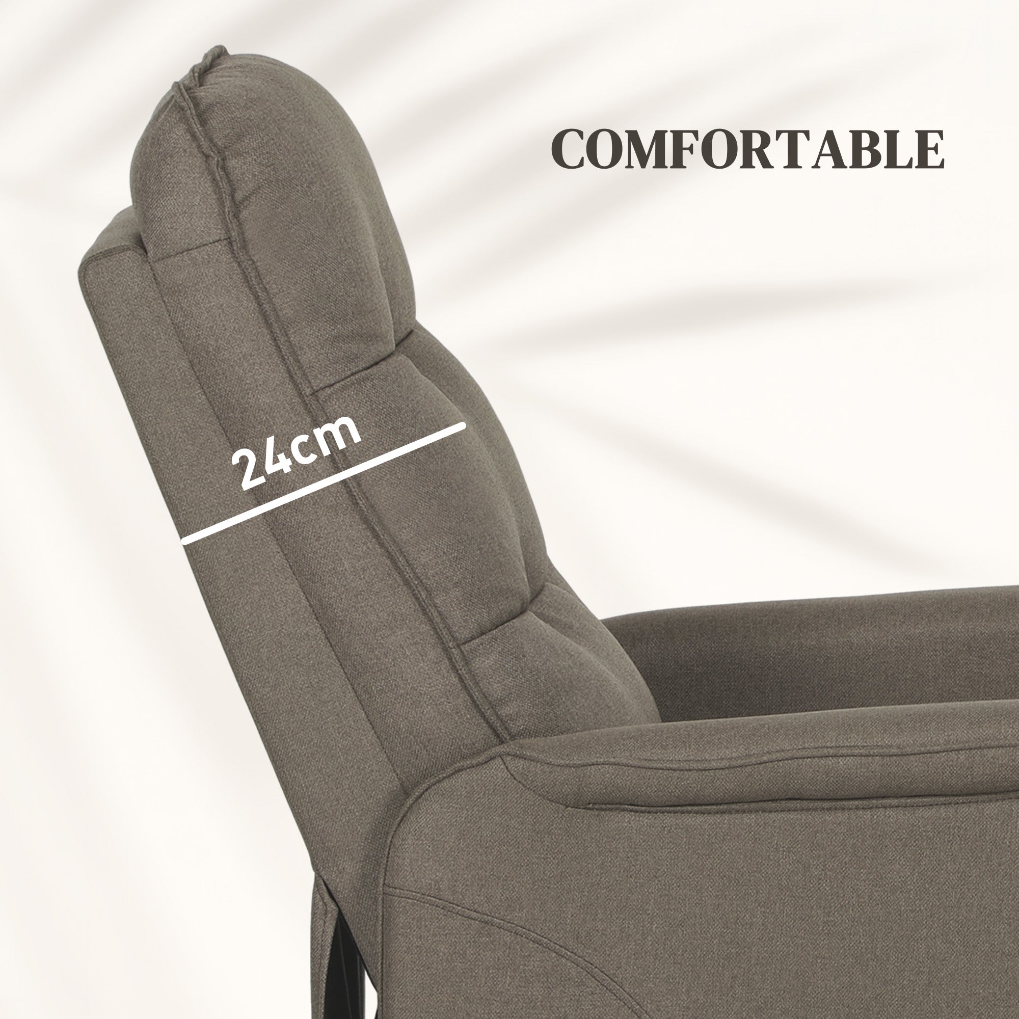 Coffee Fabric Lift Recliner