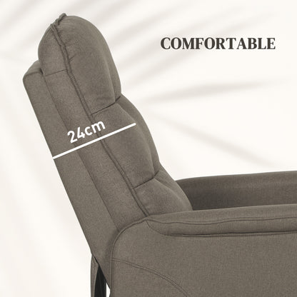 Power Lift Chair For Elderly, Fabric Recliner Sofa With Remote Control, Side Pockets, Quick Assembly, Coffee