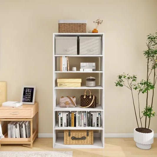 70,2" H Livelylodge Holzmodulares Kleiderschranksystem: Kleiderschrank-Organizer Modernes Offenes Kleiderschranksystem für Schlafzimmer & Ankleidezimmer Weiße Oberfläche für alle Altersgruppen