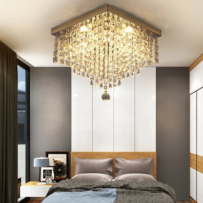 DecorBites™ Crystal LED Chandelier Ceiling Lamp for Luxe Home Decor