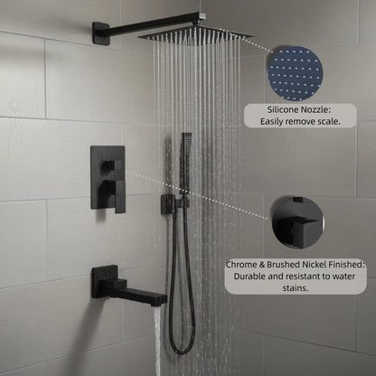 Rain Shower System Matte Black
