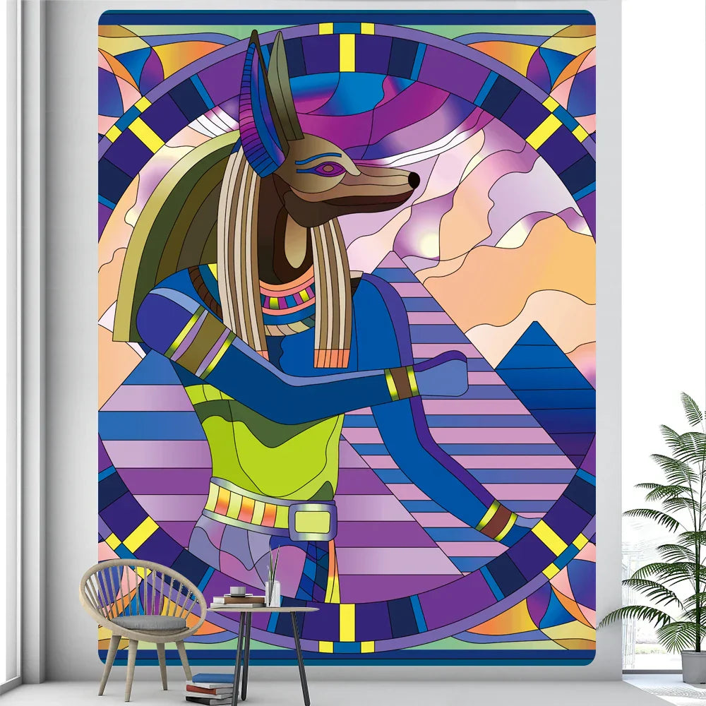 Decorbites™ Ägyptische Psychedelische Wandfriese Wandbehang Hippie Boho Tarot-Dekoration