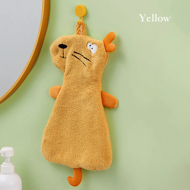 DecorBites™ Double-layer Coral Velvet Hand Towel: Absorbent, Quick Dry, Skin-friendly Kitchen Bathroom Towels