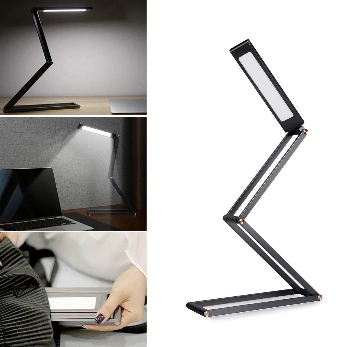 Decorbites™ Abblendbare LED-Schreibtischlampe – Tragbar, Klappbar, USB-Ladung, Energie sparend für Studium & Arbeit