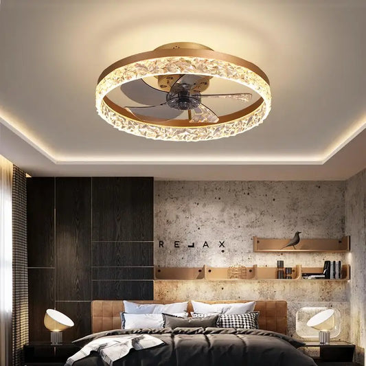 Decorbites™ Crystal-LED-Deckenventilator mit Fernbedienung und 6 Geschwindigkeitsstufen
