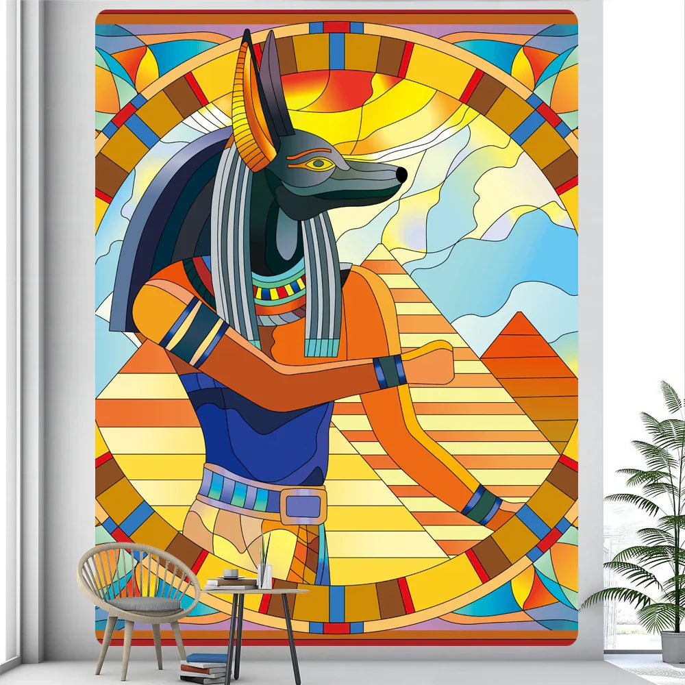Decorbites™ Ägyptische Psychedelische Wandfriese Wandbehang Hippie Boho Tarot-Dekoration