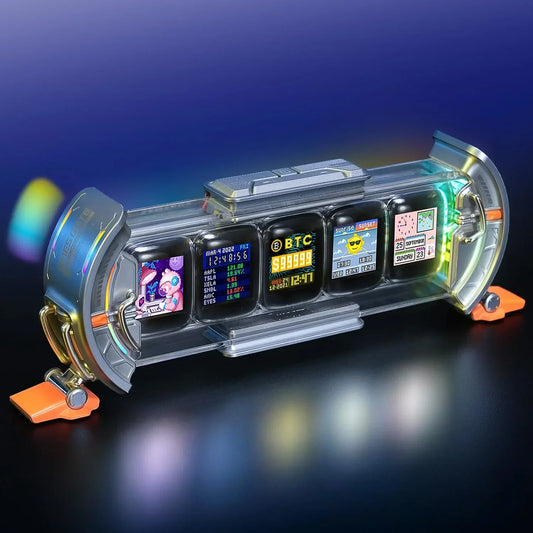 Decorbites™ CyberClock: Smarte WLAN-Uhr mit RGB-LED-Display und App-Steuerung