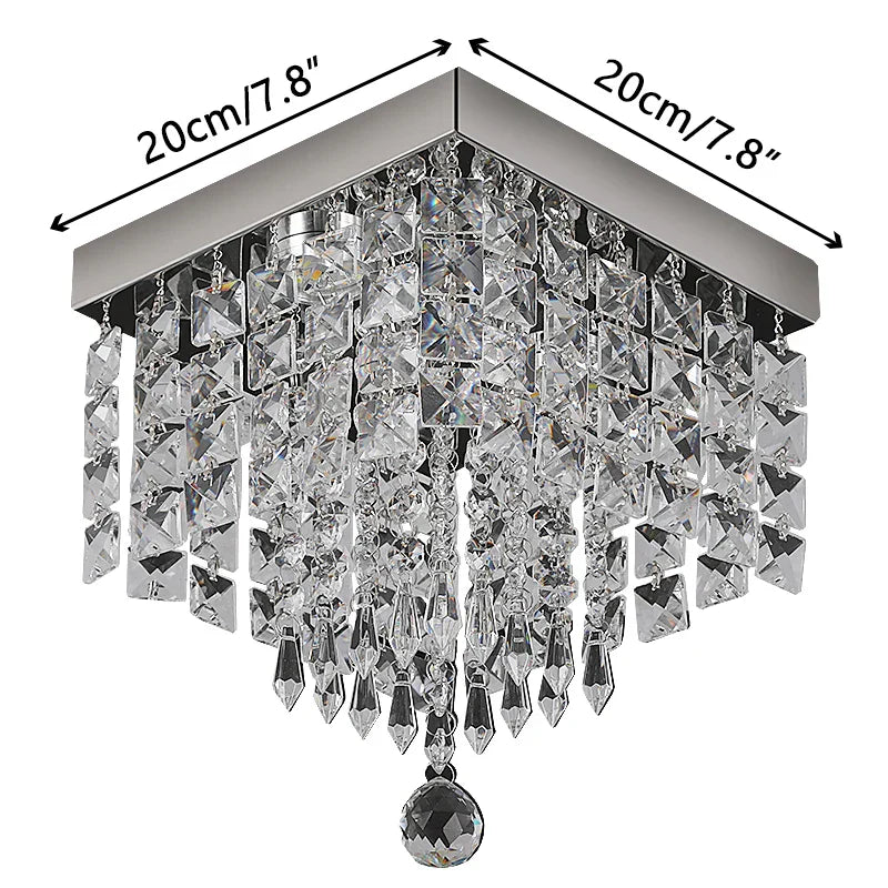 DecorBites™ Crystal LED Chandelier Ceiling Lamp for Luxe Home Decor