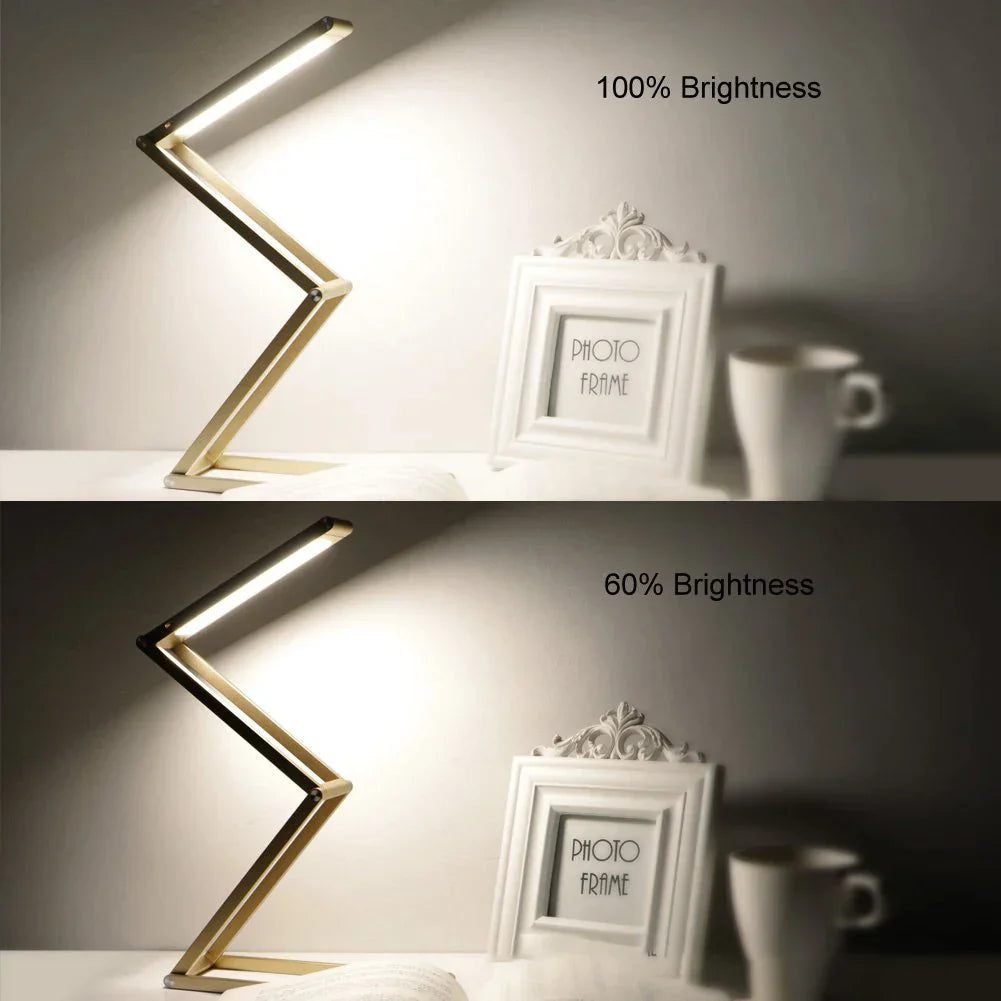 Decorbites™ Abblendbare LED-Schreibtischlampe – Tragbar, Klappbar, USB-Ladung, Energie sparend für Studium & Arbeit