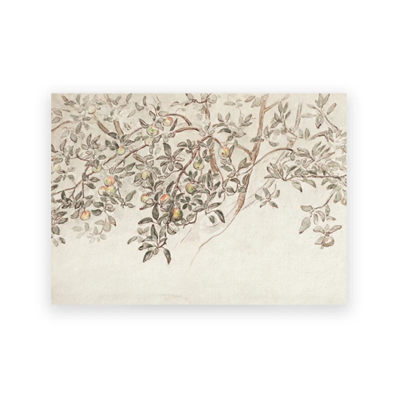 Summer Landscape Vintage Oil Painting Canvas Poster Spring Neutral Gallery Wall Art Print Retro Green Tone Farmhouse Wall Decor