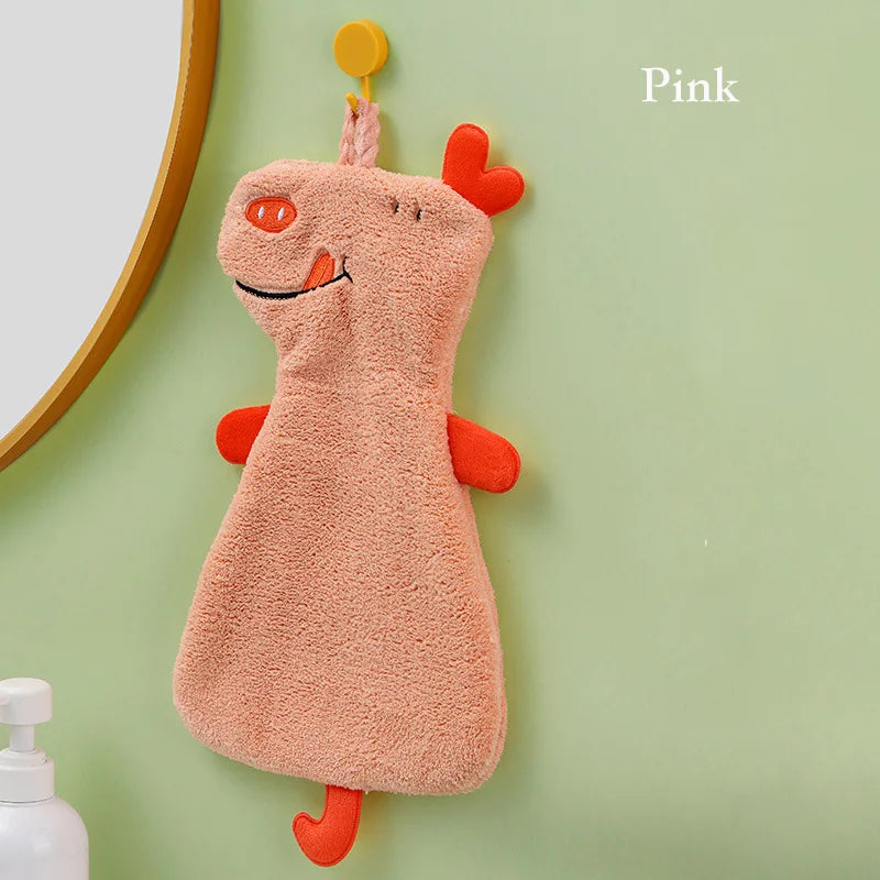 DecorBites™ Double-layer Coral Velvet Hand Towel: Absorbent, Quick Dry, Skin-friendly Kitchen Bathroom Towels