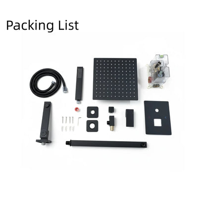 Rain Shower System Matte Black
