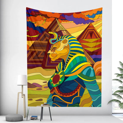 Decorbites™ Ägyptische Psychedelische Wandfriese Wandbehang Hippie Boho Tarot-Dekoration