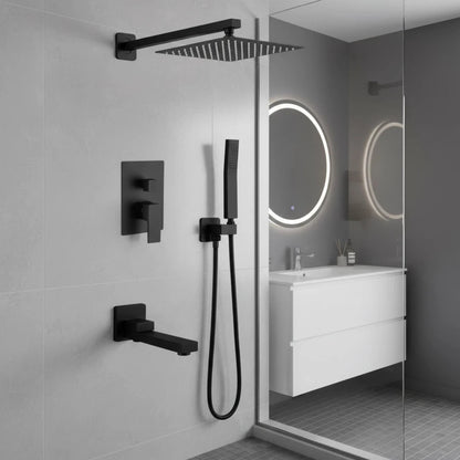 Rain Shower System Matte Black