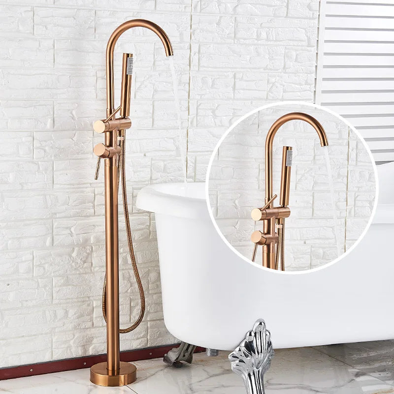 DecorBites™ Gold Tub Sink Faucet with Handshower