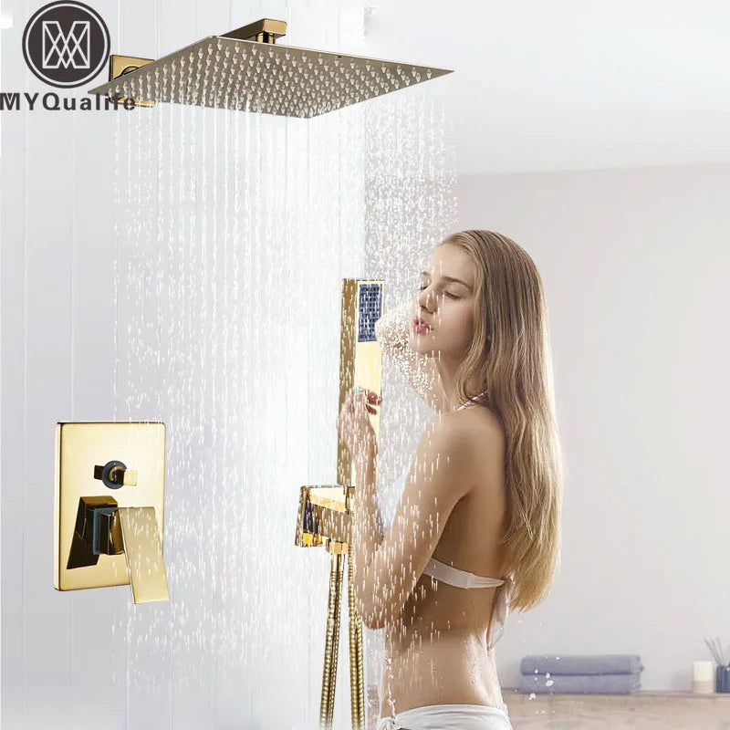 Gold Rainfall Bath Faucet