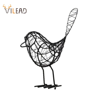 Decorbites™ Eisen-Vogel-Figuren: Nordische abstrakte Statue für Heimdekoration, Wohnzimmer, Schreibtisch