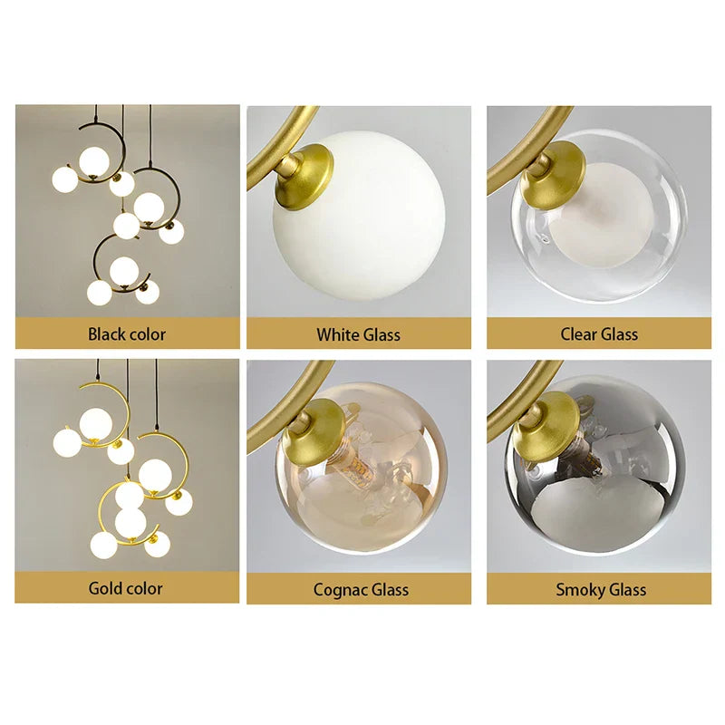 Decorbites™ Glas-Kugelleuchte | Moderne nordische G9 LED Lampe für Wohnzimmer & Schlafzimmer