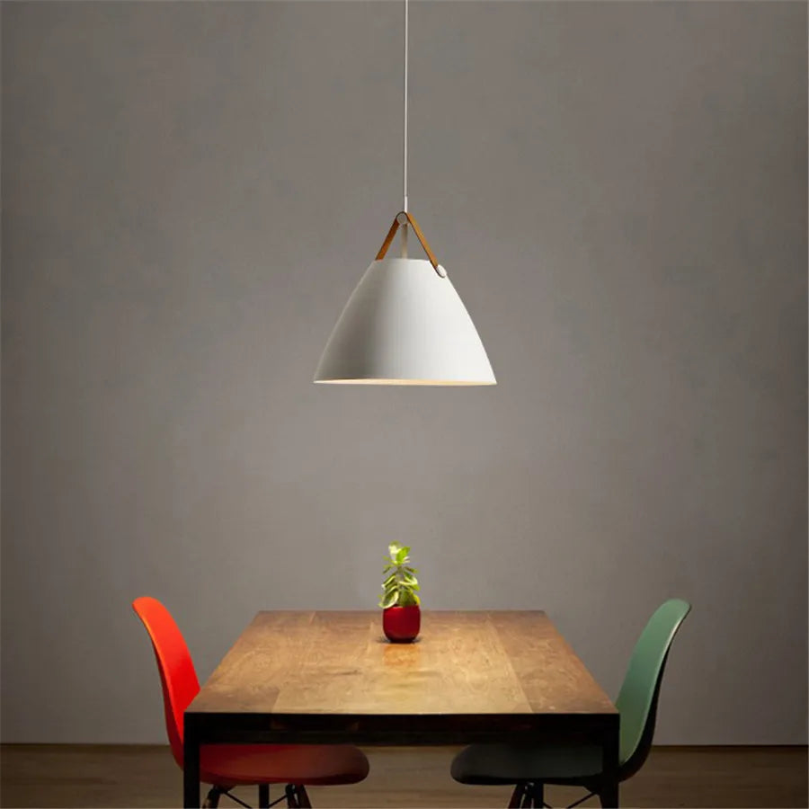 Iron Leather Pendant Light