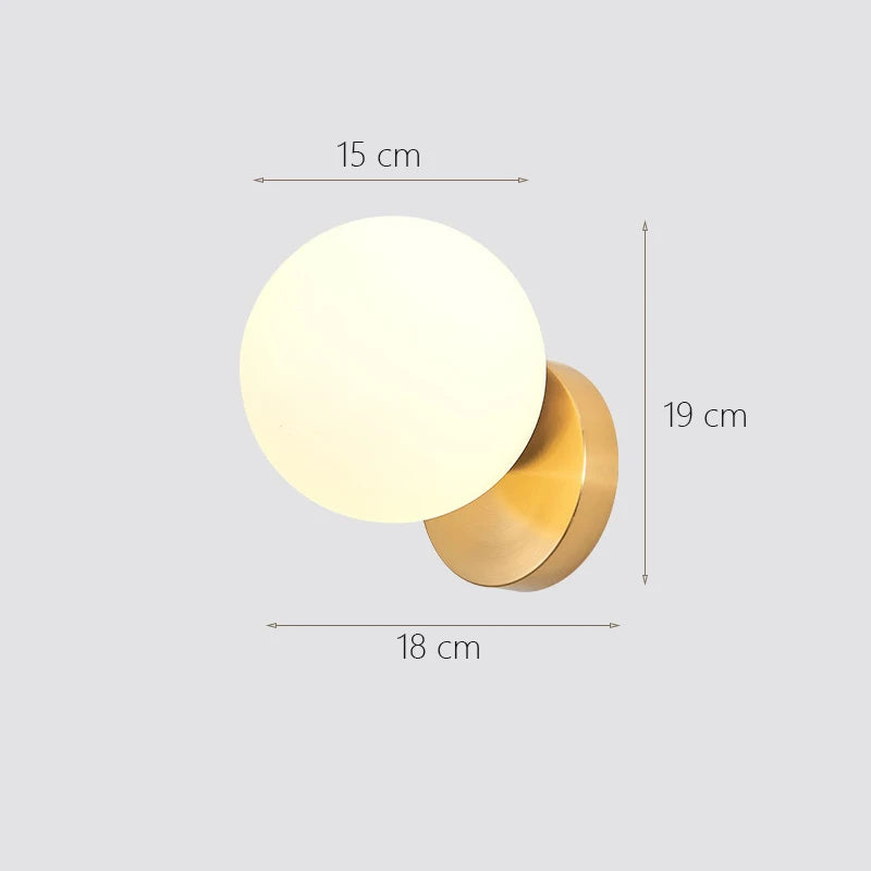 Decorbites™ Glasball-Wandlampe: Modernes minimalistisches nordisches Design, luxuriöse Beleuchtung für das Schlafzimmer